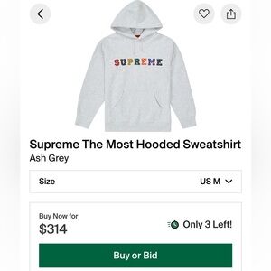 Supreme The Most Hooded Sweatshirt